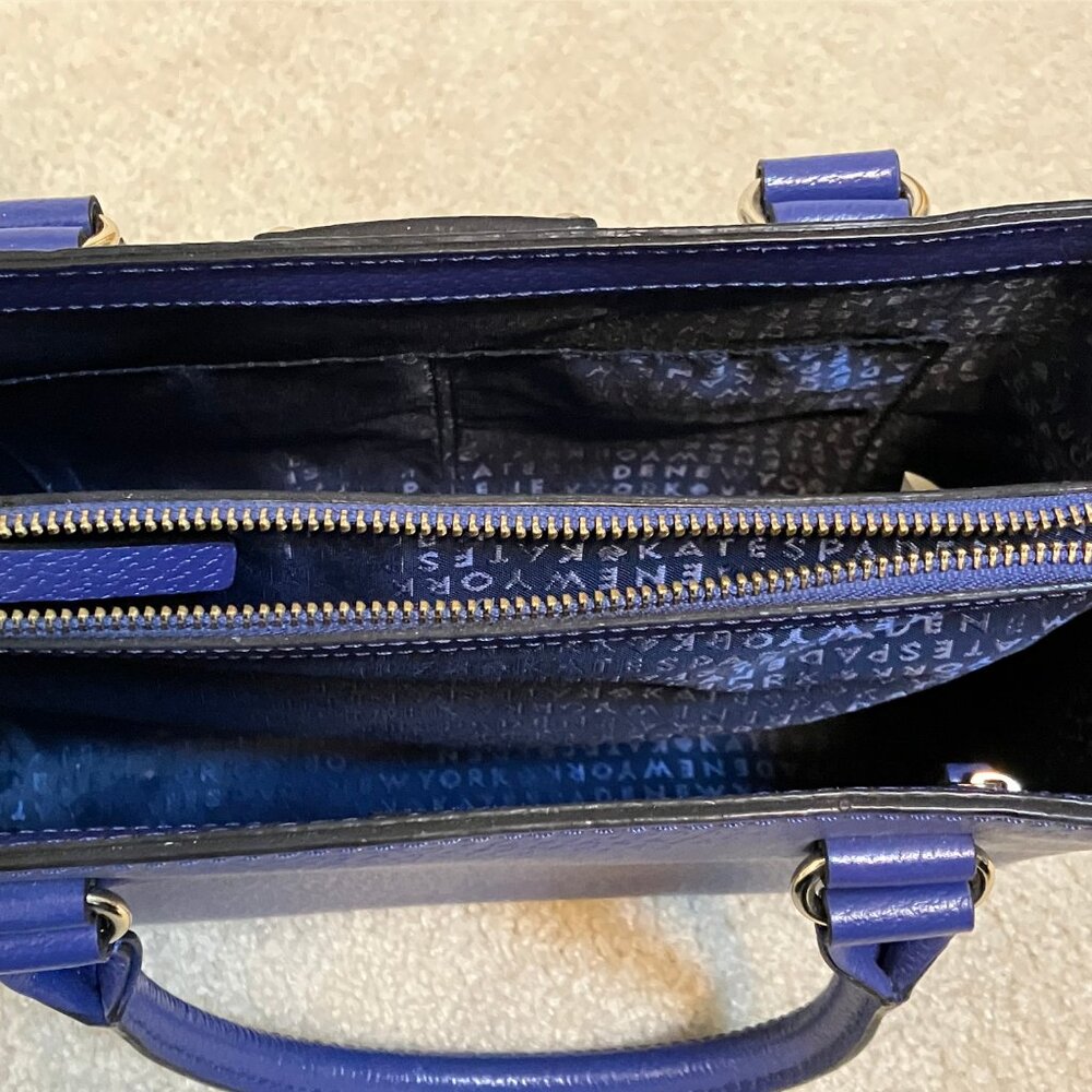 Kate Spade Blue Leather Handbag (Tote or Shoulder Bag) - Picture 13 of 14